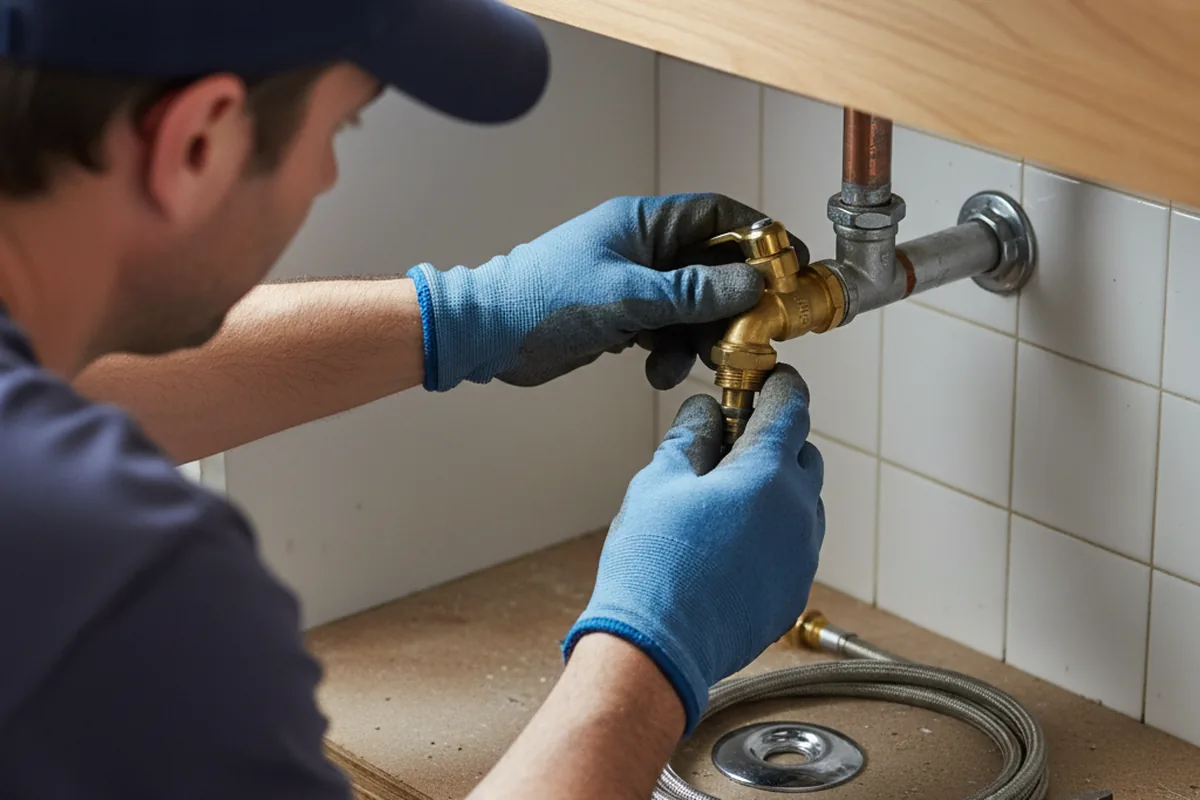 Shutoff valve and fitting work during Emergency Plumbing in Otter Lake